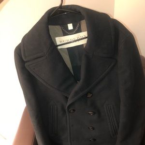 Burberry Men’s Coat Navy Blue